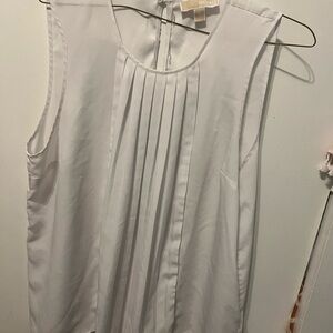 Michael Kors White Pleated Blouse